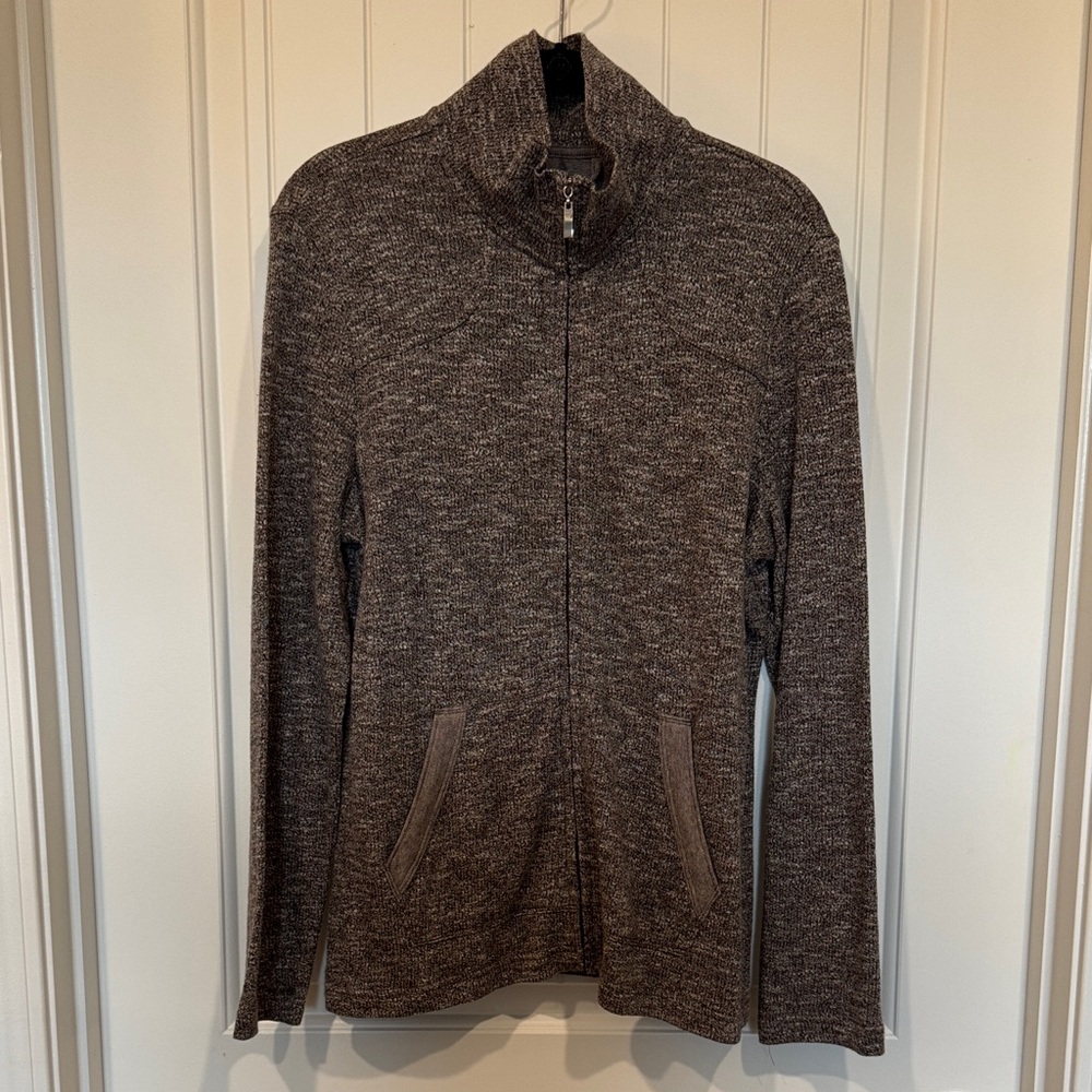 Soma Gray Zip-Up Lounge Sweater